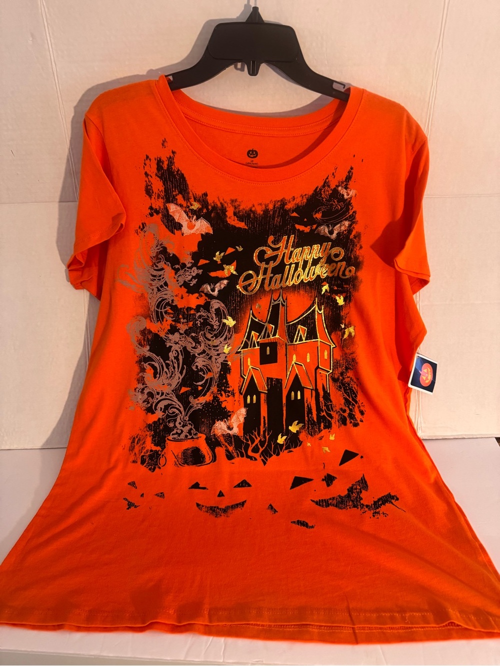 Happy Halloween Orange Graphic Tee - 2x 18W